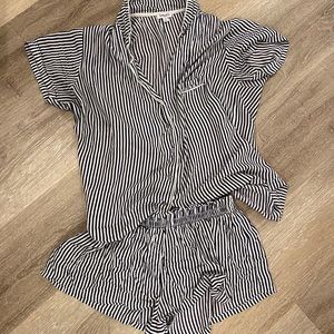 Splendid striped woven PJ set